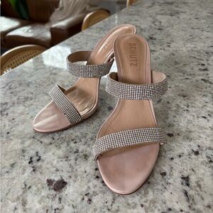 SCHUTZ Women's Blush Rhinestone Heels